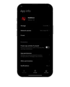 Netmirror app setting